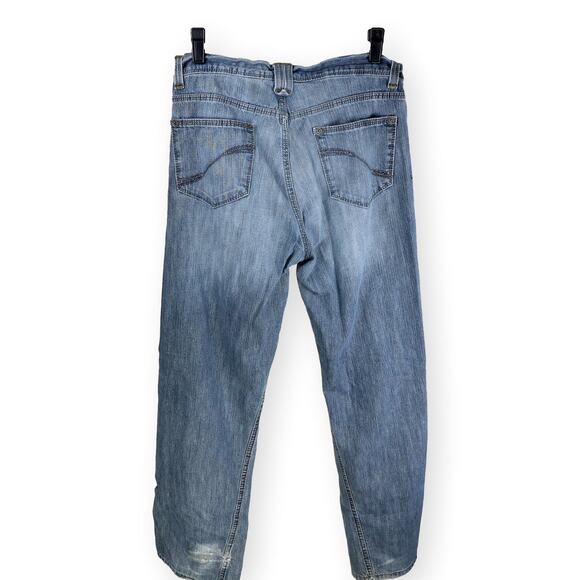 DKNY Womens Medium Wash Blue Jeans Distressed 32 x 32 - Picture 3 of 7